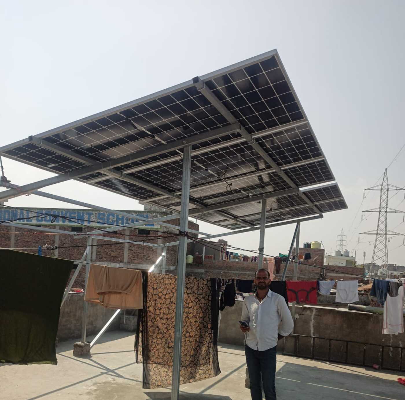 KPD Solar customer with rooftop solar panels in Kota